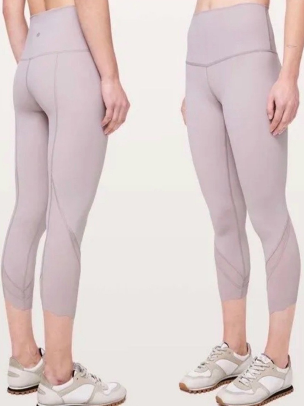 NWOT lululemon Wunder Under Crop II Roll Down Scallop Full-On Luxtreme 24”